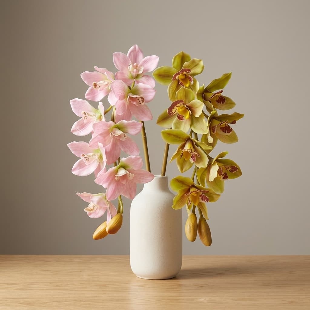 7-Head Orchid with Fruit L6682 COLOR GREEN
