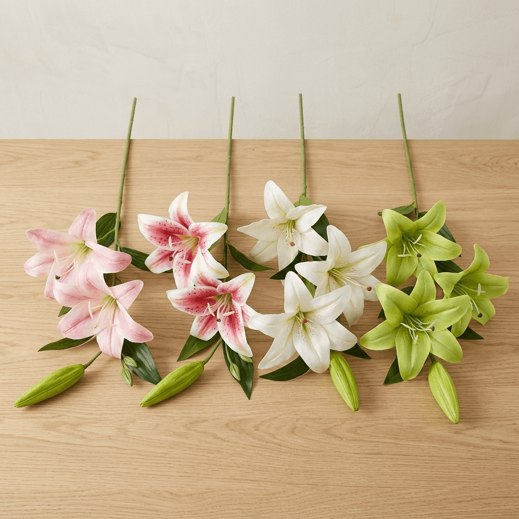 3-Head Large Lily 4-Color WHITE