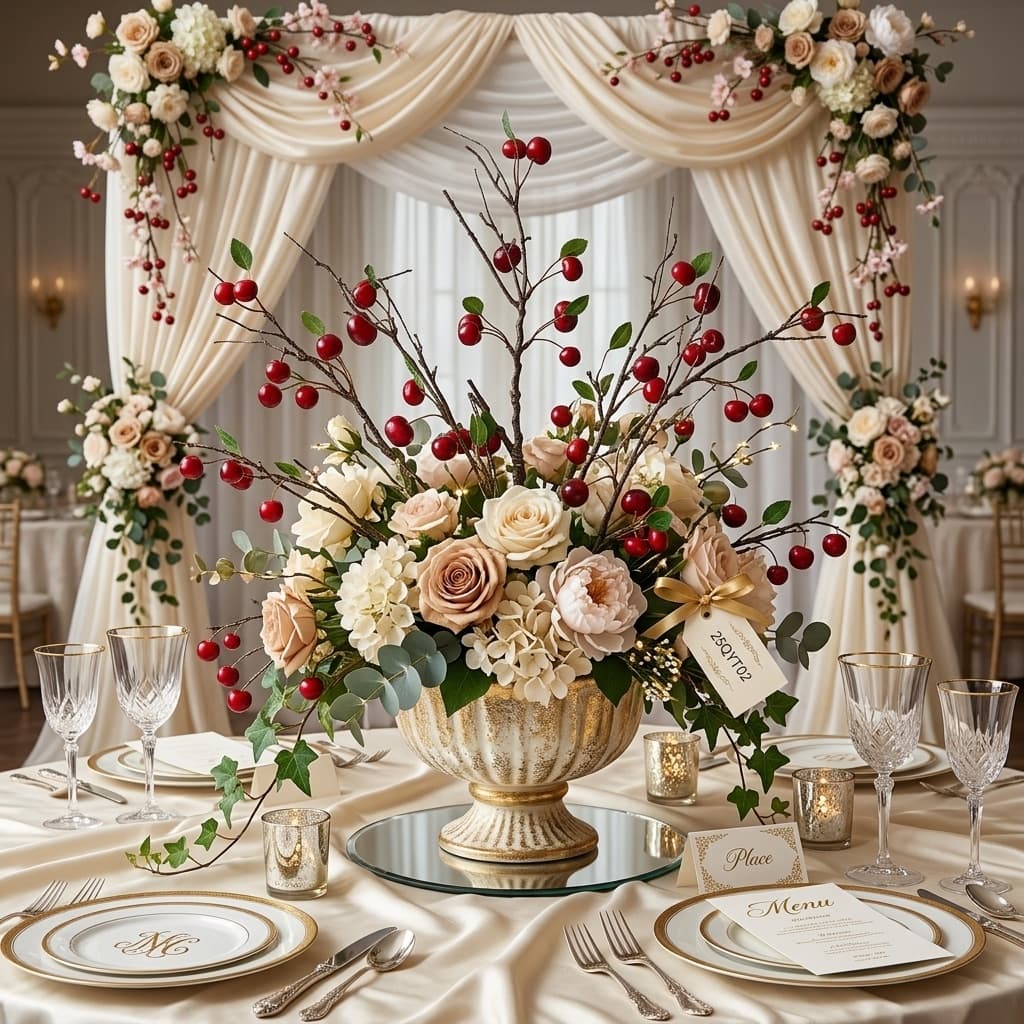 Premium Flower Stem 95cm COLOR RED