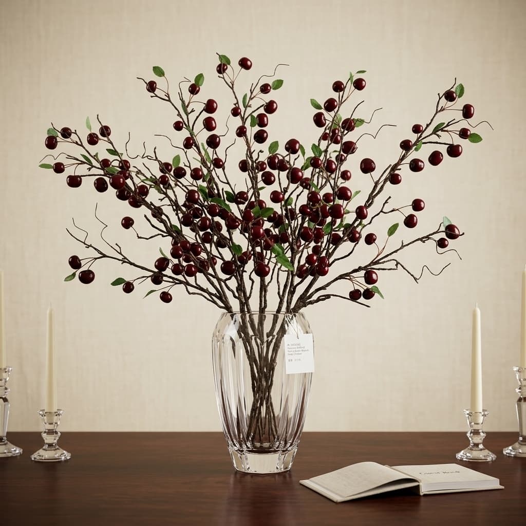 Premium Flower Stem 95cm COLOR DARK CHERRY