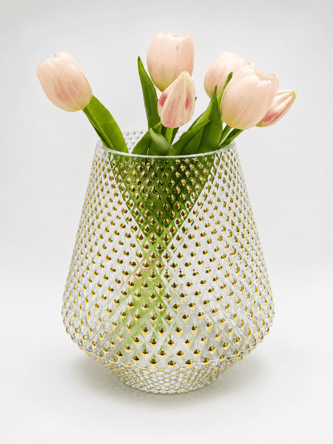 Glass Vase 0787-15 Wood-grain (16x28cm)